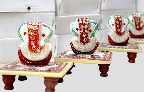 100 Marble Ganesha Mouse chowki for Arangetram