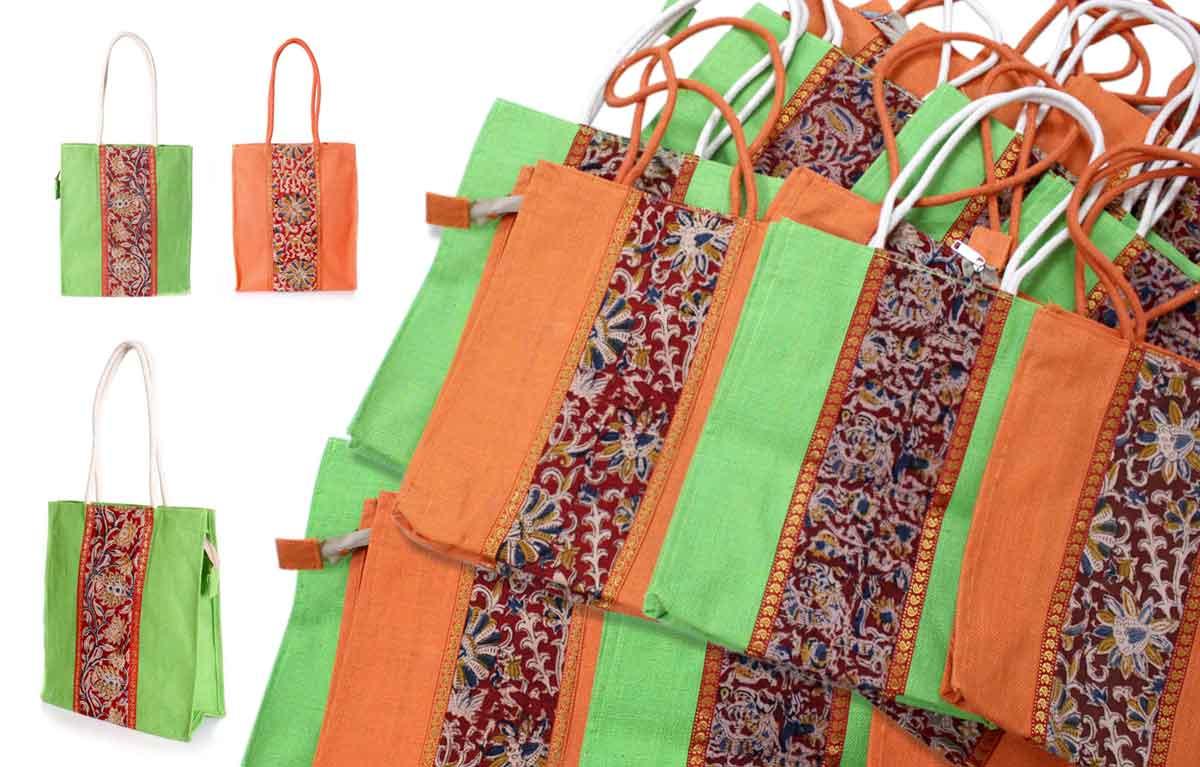 250 Jute and Kalamkari bags for a Wedding