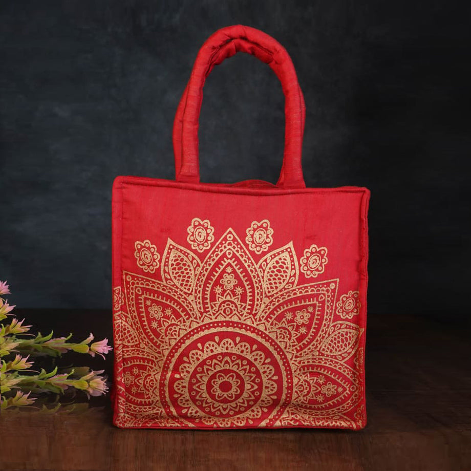 Hand bag with kolam design - WBG0651 - WBG0651 at Rs 152.15 | Gifts for all  occasions by Wedtree