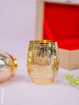 24Kt Gold Wine Glass - Set Of 2 -Wl4266 Brass Utility