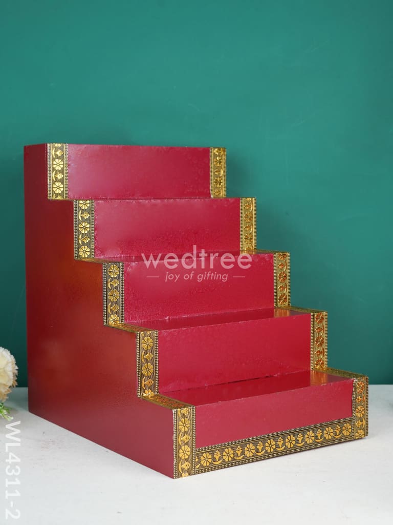 5 Step Golu Padi Brown Colour - Wl4311 Red / Diya