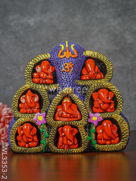 9 In 1 Ganesha Wall Hanging - Wl3353 2 Showpieces