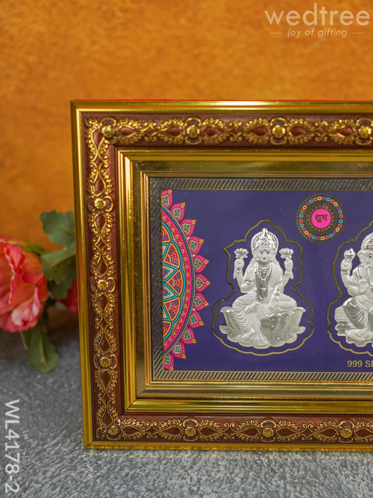 Lakshmi Ganesha Saraswathi 999 Silver Frame - Wl4178