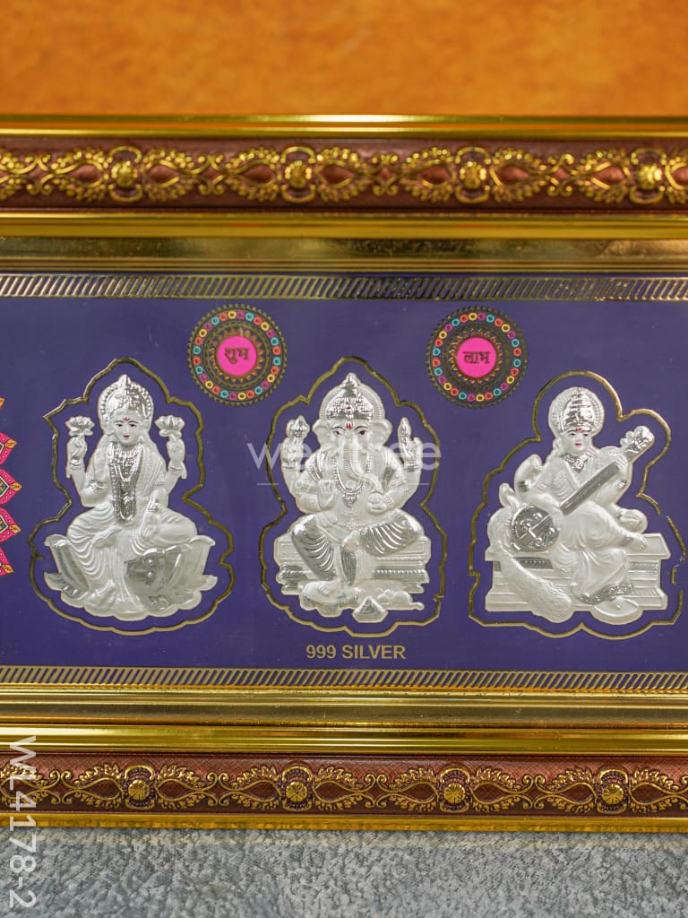 Lakshmi Ganesha Saraswathi 999 Silver Frame - Wl4178