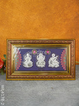 Lakshmi Ganesha Saraswathi 999 Silver Frame - Wl4178