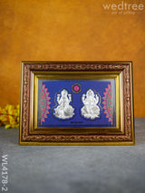 999 Silver Photo Frame - Wl4178 Lakshmi-Ganesha German