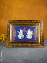 999 Silver Photo Frame - Wl4178 Lakshmi-Ganesha German