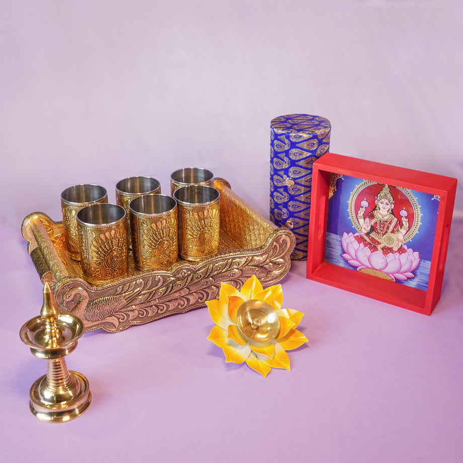 GOLDGIFTIDEAS Silver Plated Peacock Sindoor Dabbi with Lid for Women, Pooja  Items for Home, Return Gifts (Pack of 5)