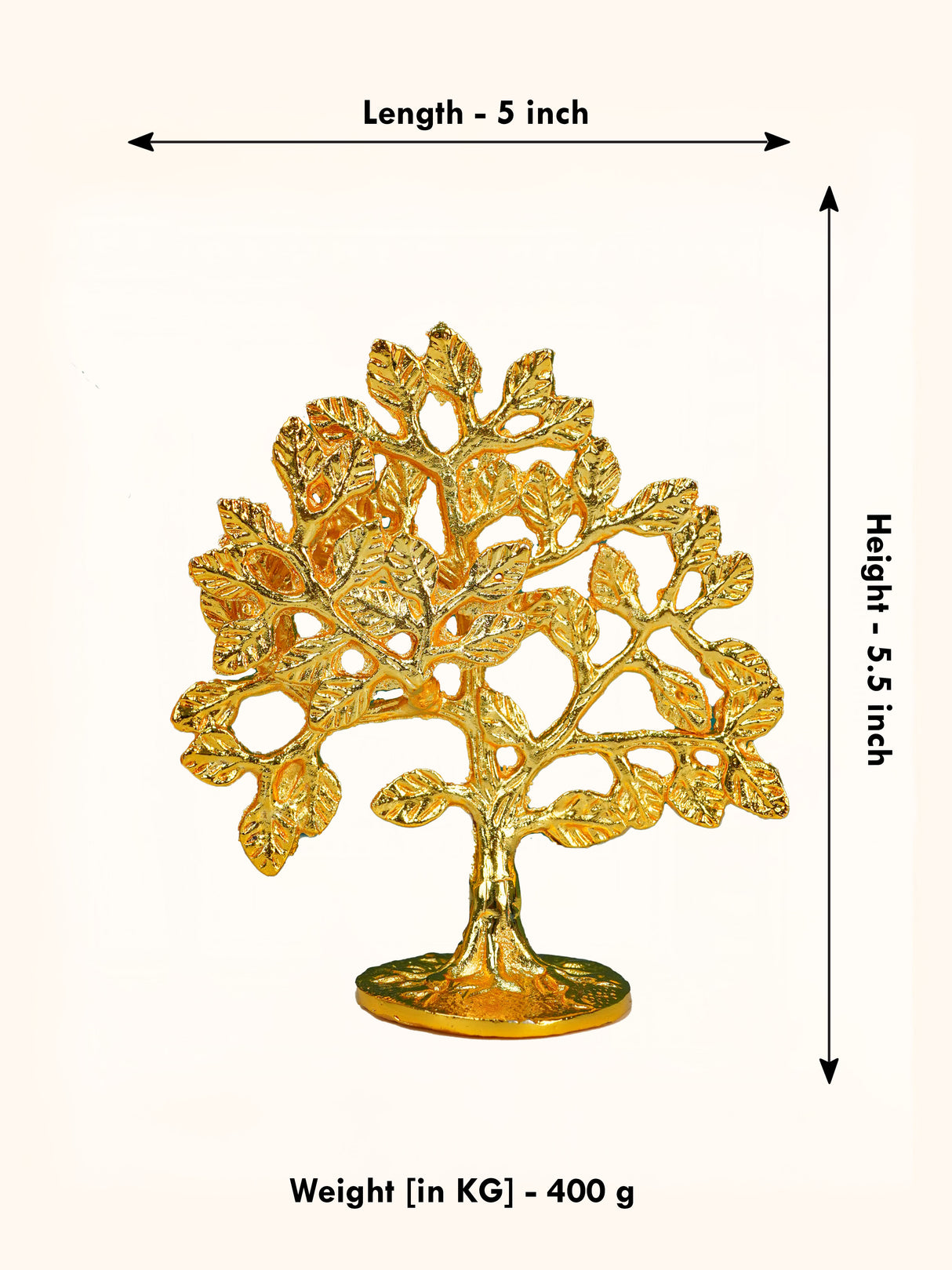 Brass Kalpavriksha Tree - Yellow Antique Finish - WL0055-3