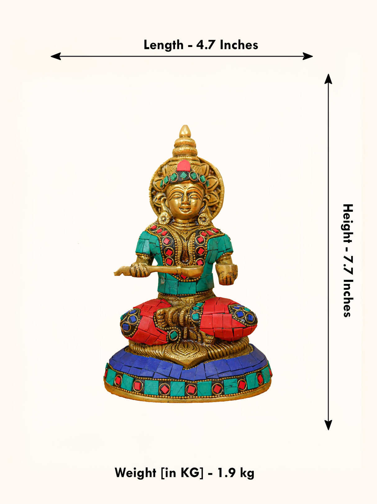 Brass Goddess Annapoorna - WL1321