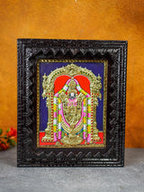 Tanjore Painting - Tirupati Balaji 10 x 8 inch - Flat [Gold Foil] - WL3969