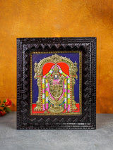 Tanjore Painting - Tirupati Balaji 10 x 8 inch - Flat [Gold Foil] - WL3969