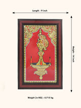 Tanjore Painting - Kuthu Vilaku - 14 x 9 inch - WL4513