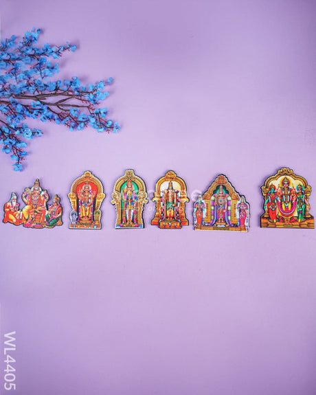 Aarupadai Murugan Fridge Magnet Set - Wl4405 Rg