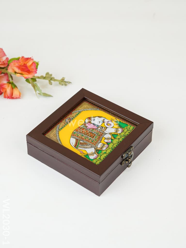 Acrylic Reverse Picture Jewellery Box - Elephant Wl2030-1 Organizers