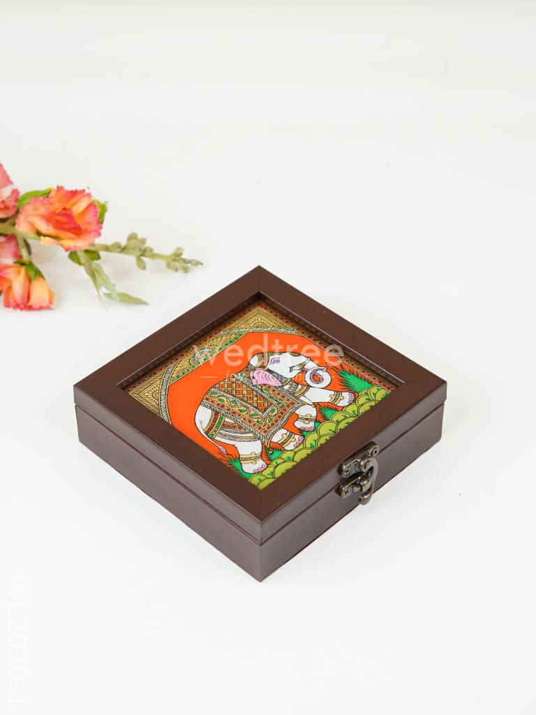 Acrylic Reverse Picture Jewellery Box - Elephant Wl2030-1 Organizers