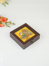 Acrylic Reverse Picture Jewellery Box - Tanjore Art Annapakshi1 Wl2030-2 Organizers