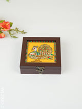 Acrylic Reverse Picture Jewellery Box - Tanjore Art Annapakshi1 Wl2030-2 Organizers