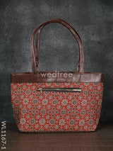 Ajrakh Printed Fabric Handbag - Wl1167 Regular Handbags