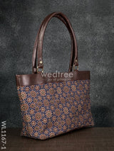 Ajrakh Printed Fabric Handbag - Wl1167 Regular Handbags