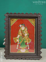 Andal Photo Frame With Tanjore Art Work - Flat (Gold Foil) 8 X 6 Inch Wl4428 Painting