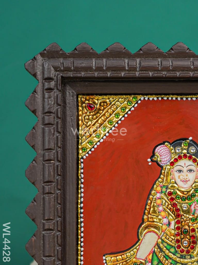 Andal Photo Frame With Tanjore Art Work - Flat (Gold Foil) 8 X 6 Inch Wl4428 Painting