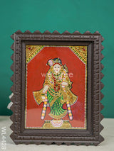 Andal Photo Frame With Tanjore Art Work - Flat (Gold Foil) 8 X 6 Inch Wl4428 Painting