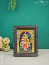 Andal Photo Frame With Tanjore Art Work - Flat (Gold Foil) 8 X 6 Inch Wl4429 Painting