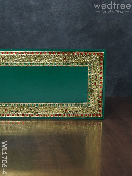 Antique Name Plate - Hand Painted 6X12 Green Wl1706-4 Portraits