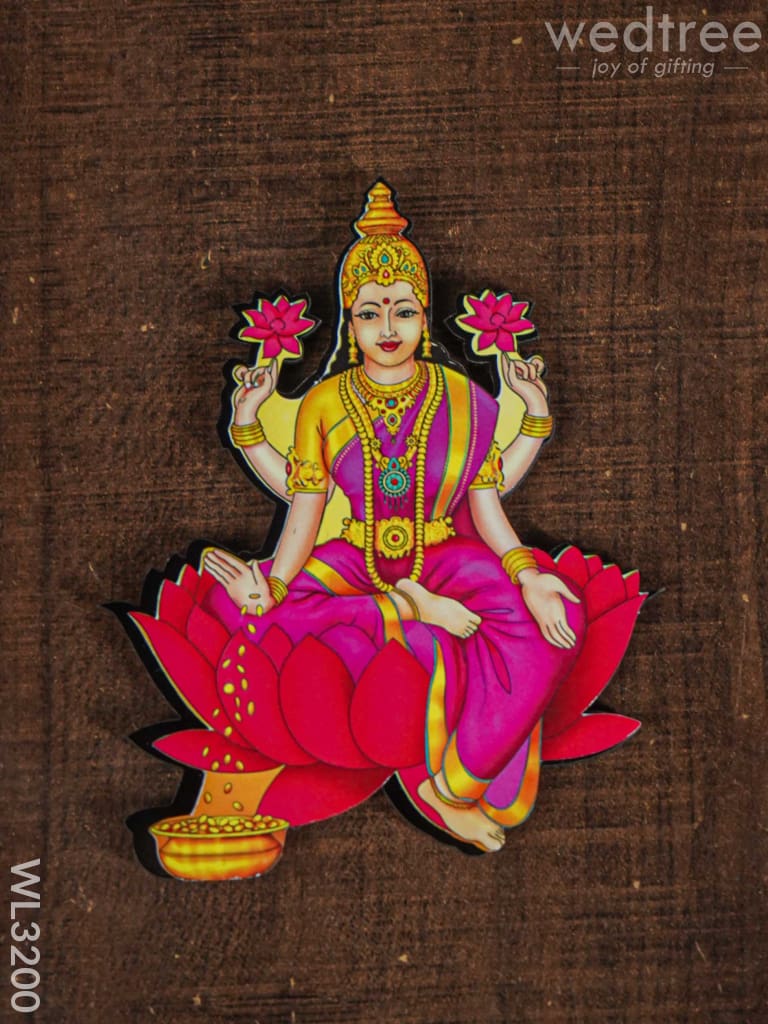 Ashtalakshmi Fridge Magnet Set - Wl3200 Wooden Decor