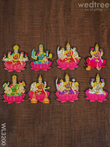 Ashtalakshmi Fridge Magnet Set - Wl3200 Wooden Decor