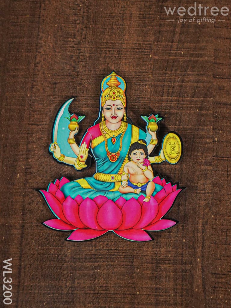 Ashtalakshmi Fridge Magnet Set - Wl3200 Wooden Decor