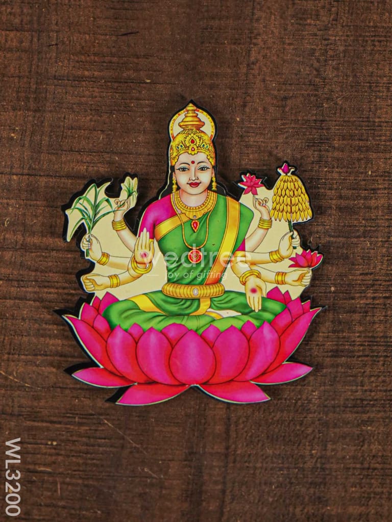 Ashtalakshmi Fridge Magnet Set - Wl3200 Wooden Decor