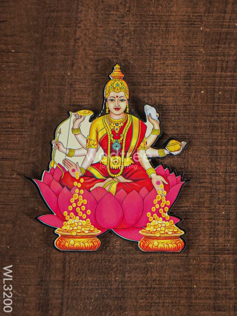 Ashtalakshmi Fridge Magnet Set - Wl3200 Wooden Decor