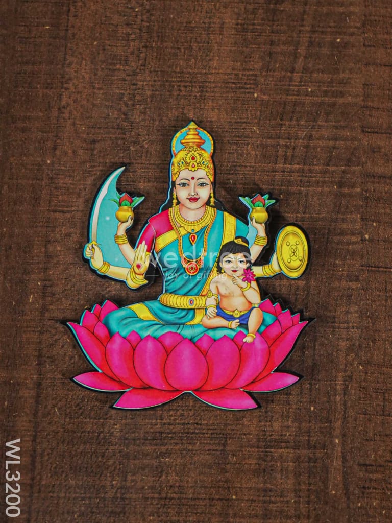 Ashtalakshmi Fridge Magnet Set - Wl3200 Wooden Decor