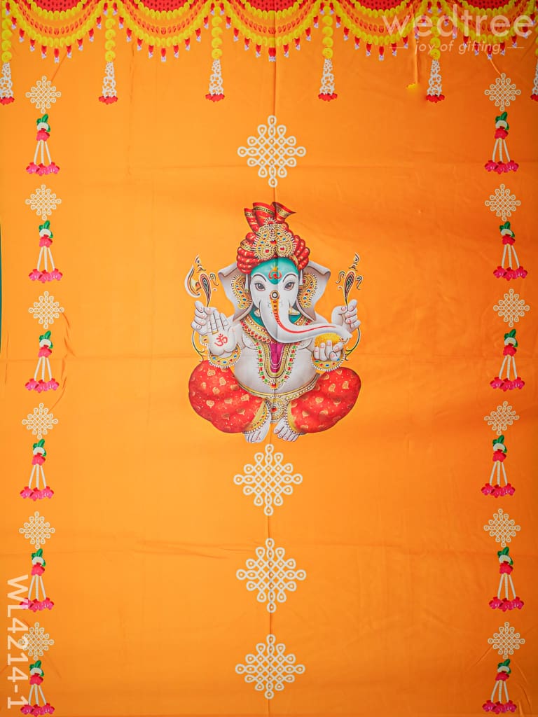 Back Drop Ganesha Design - Wl4214 Pooja Utilities