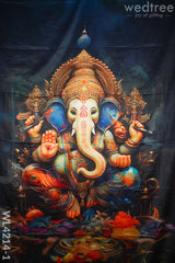 Back Drop Ganesha Design - Wl4214 Pooja Utilities