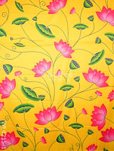 Back Drop Pichwai Design - Wl4215 Yellow Pooja Utilities