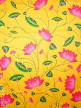 Back Drop Pichwai Design - Wl4215 Yellow Pooja Utilities