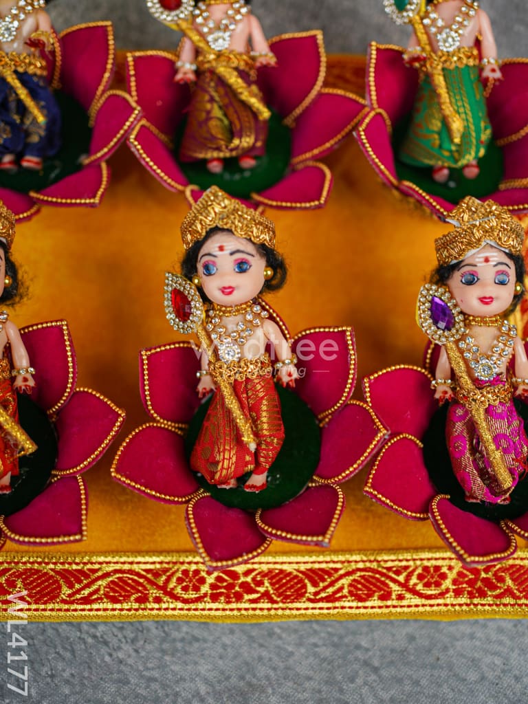 Bala Muruga With Lotus - Set Of 6 Wl4177 Dolls