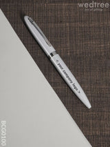 Ball Point Roller Pen (Pearl White Finish) - Bcg0100 Office Utility