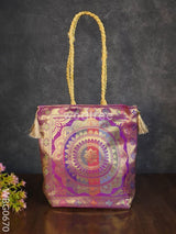 Banarasi Handbag ( 10 X 10) - Wbg0670 Hand Bags