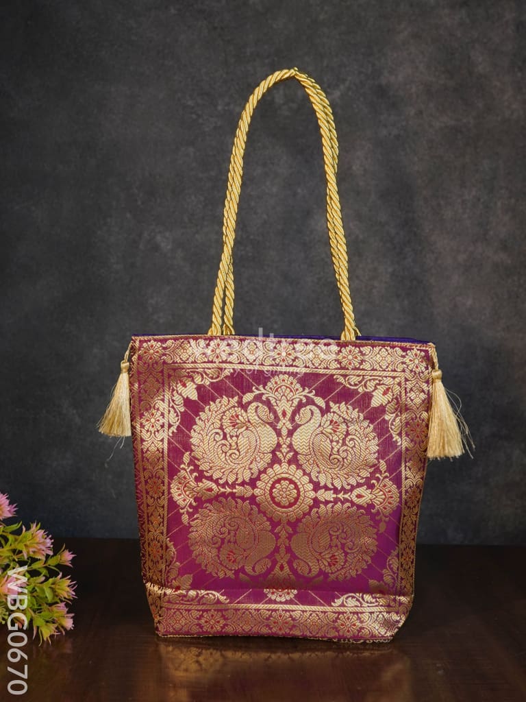 Banarasi Handbag ( 10 X 10) - Wbg0670 Hand Bags