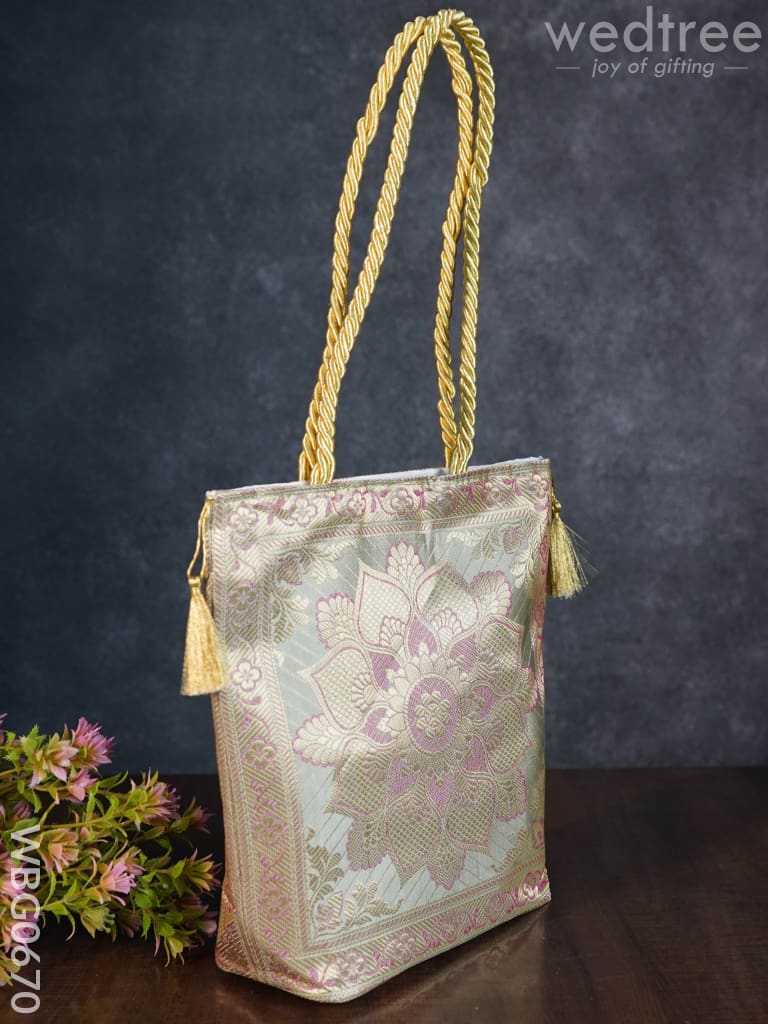 Banarasi Handbag ( 10 X 10) - Wbg0670 Hand Bags