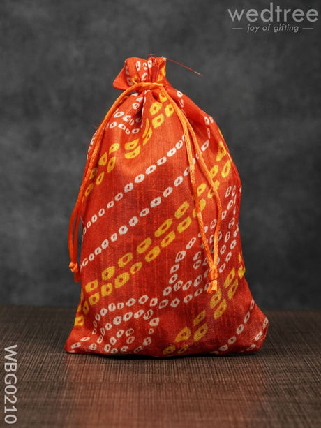 Bandhani String Bag - 6 X 9 Inches Wbg0210 Bags