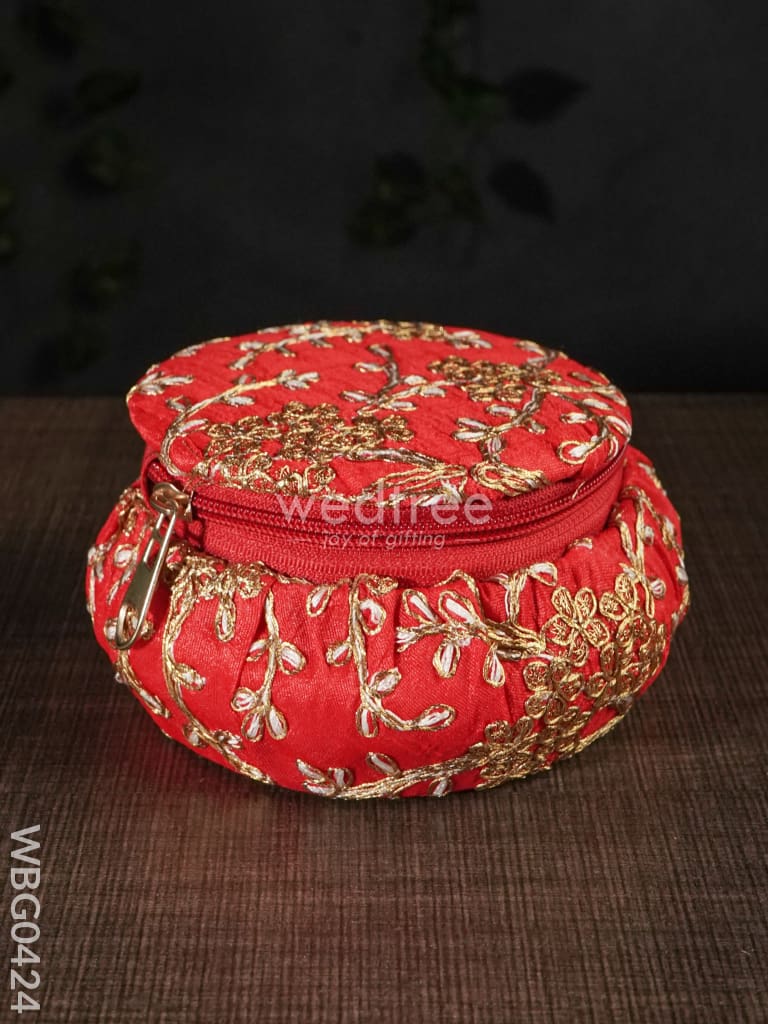 Bangle Box With Floral Embroidery (Big)- Wbg0424 Jewelry Holders