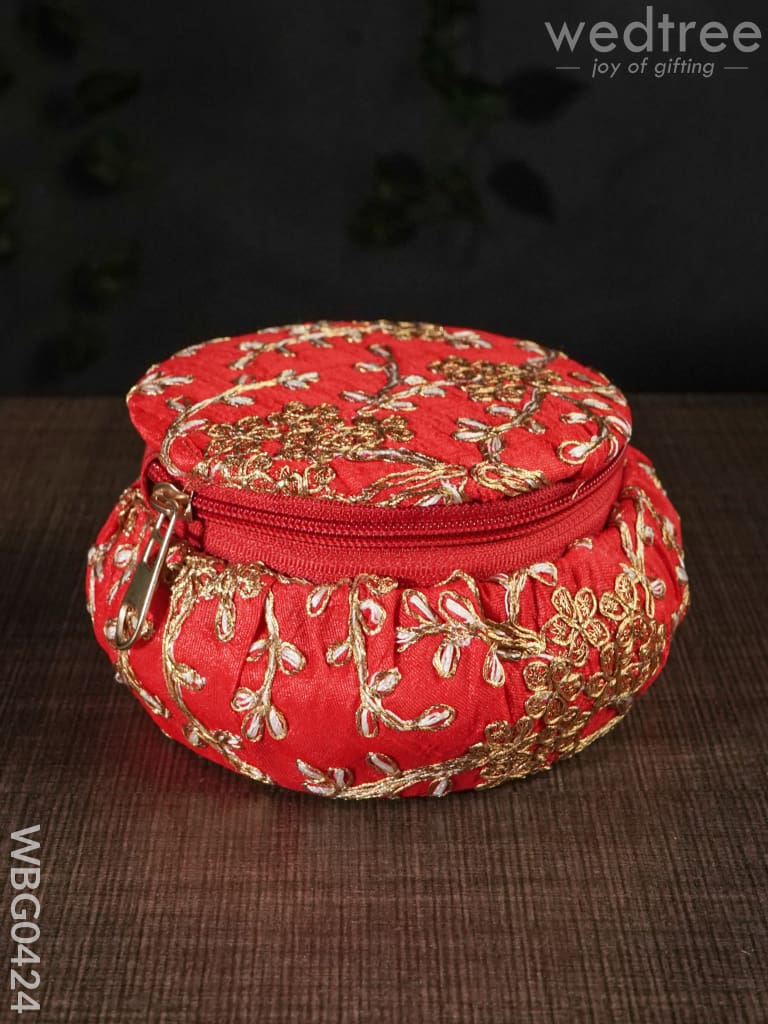 Bangle Box With Floral Embroidery (Big)- Wbg0424 Jewelry Holders