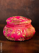 Bangle Box With Floral Embroidery (Small)- Wbg0376 Jewellery Holders