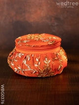 Bangle Box With Floral Embroidery (Small)- Wbg0376 Jewellery Holders