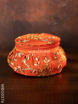 Bangle Box With Floral Embroidery (Small)- Wbg0376 Jewellery Holders